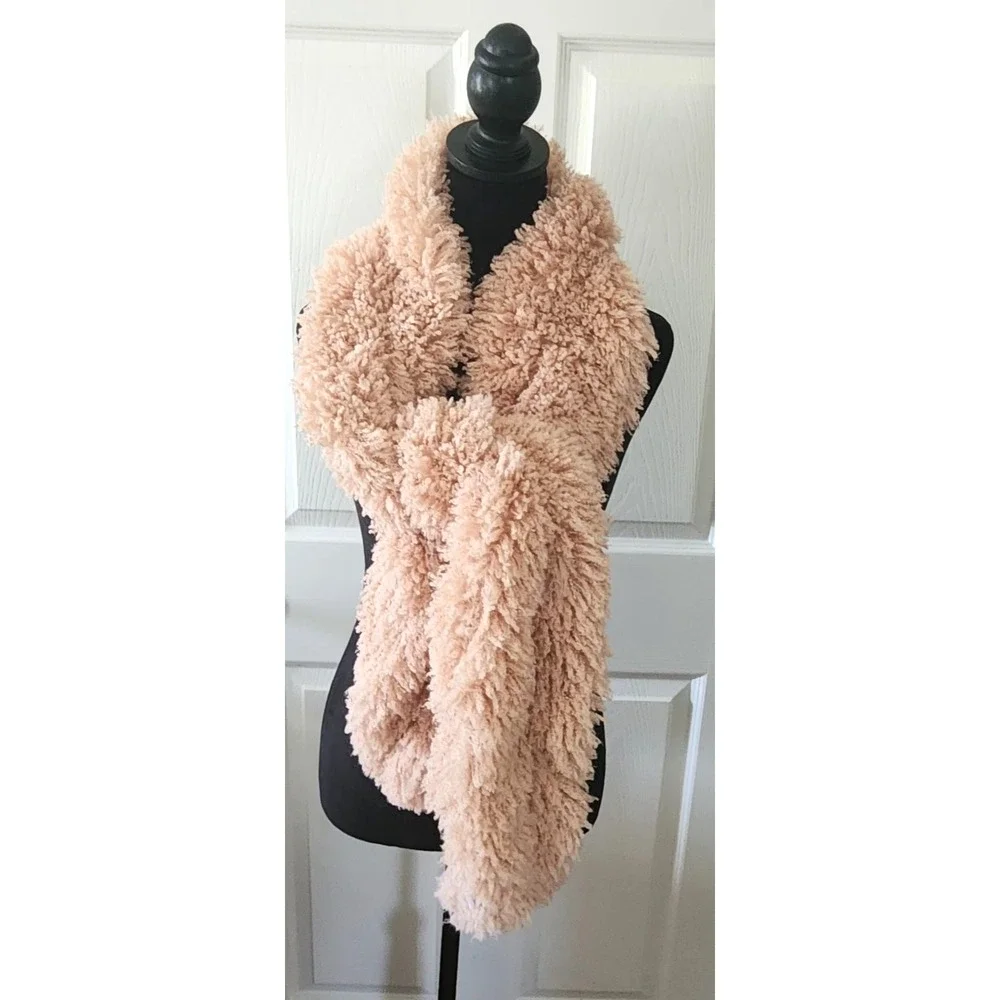 Lovely Blush Ruffled Stretch Wrap/Scarf, Width 6